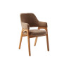 Chaise salle à manger tissu et bois massif Alpena