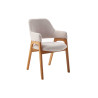 Chaise salle à manger tissu et bois massif Alpena
