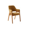 Chaise salle à manger tissu et bois massif Alpena