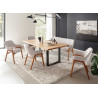 Chaise salle à manger tissu et bois massif Alpena