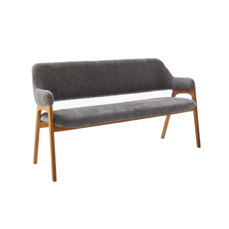 Banc de salle à manger tissu et bois massif Alpena