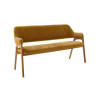 Banc de salle à manger tissu et bois massif Alpena