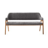 Banc de salle à manger tissu et bois massif Alpena