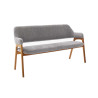 Banc de salle à manger tissu et bois massif Alpena