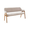Banc de salle à manger tissu et bois massif Alpena