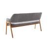 Banc de salle à manger tissu et bois massif Alpena