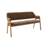 Banc de salle à manger tissu et bois massif Alpena