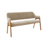 Banc de salle à manger tissu et bois massif Alpena