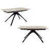 Table en céramique extensible beige marbré Cerrito