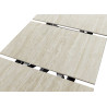 Table en céramique extensible beige marbré Cerrito