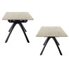 Table en céramique extensible beige marbré Cerrito