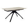 Table en céramique extensible beige marbré Cerrito