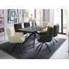 Table céramique extensible anthracite marbré 160-220 cm Cerrito