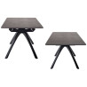 Table céramique extensible anthracite marbré 160-220 cm Cerrito