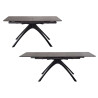 Table céramique extensible anthracite marbré 160-220 cm Cerrito