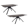 Table céramique extensible anthracite marbré 160-220 cm Cerrito