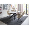 Table céramique extensible blanc cassé marbré 160-220 cm Cerrito