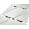 Table céramique extensible blanc cassé marbré 160-220 cm Cerrito