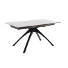 Table céramique extensible blanc cassé marbré 160-220 cm Cerrito