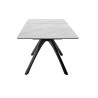 Table céramique extensible blanc cassé marbré 160-220 cm Cerrito