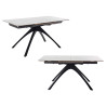 Table céramique extensible blanc cassé marbré 160-220 cm Cerrito