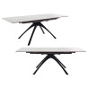 Table céramique extensible blanc cassé marbré 160-220 cm Cerrito