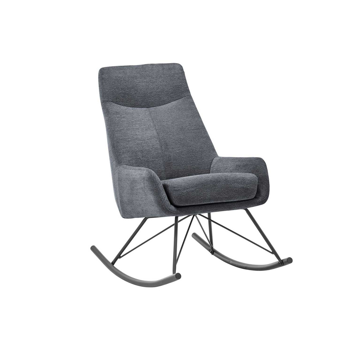 Fauteuil à bascule tissu anthracite Orient