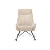Fauteuil à bascule tissu crème Orient