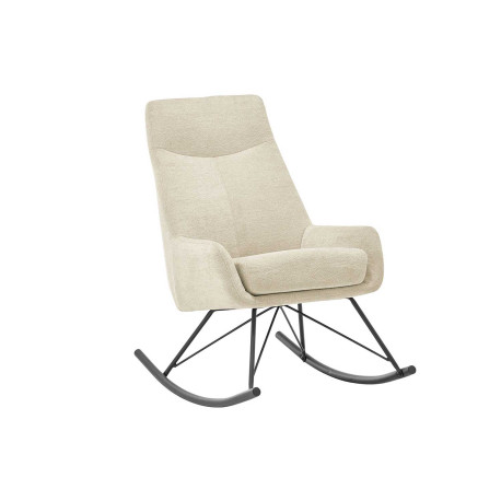 Fauteuil à bascule tissu crème Orient