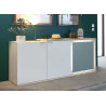 Buffet 3 portes 200 cm à LED Elska