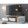 Meuble TV 2 tiroirs et 1 porte 200 cm à LED Elska