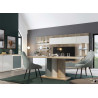 Table à manger extensible pieds piliers 180-225 cm Elska