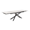 Table à manger extensible céramique 180-260 cm aspect marbre