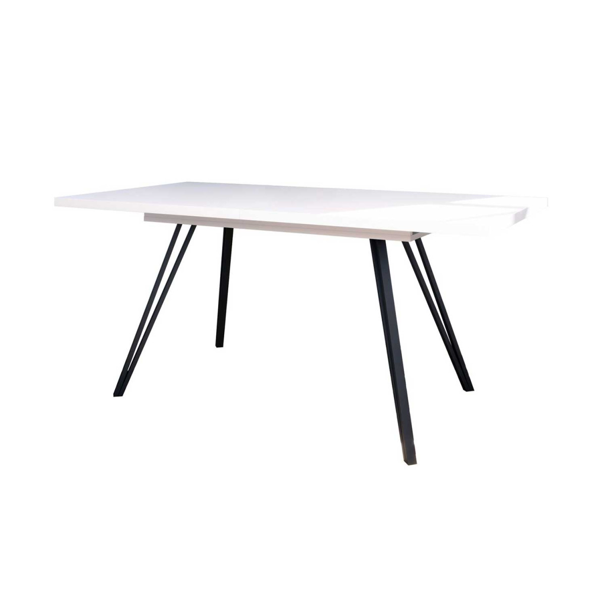 Table à manger extensible 160-200 cm blanc Maonie