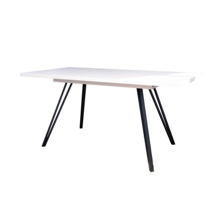Table à manger extensible 160-200 cm blanc Maonie