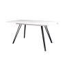 Table à manger extensible 160-200 cm blanc Maonie