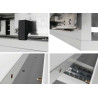 Table à manger extensible 160-200 cm gris anthracite Maonie