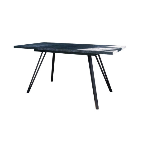 Table à manger extensible 160-200 cm gris anthracite Maonie