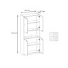Armoire de rangement bureau blanc et noir Izia