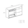 Meuble à chaussures avec rangement 155 cm anthracite et blanc