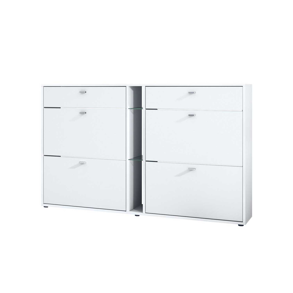 Meuble à chaussures compact blanc Vita