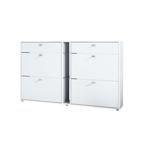 Meuble à chaussures compact blanc Vita