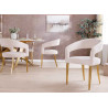 Chaises de salle à manger beige et doré Giada