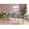 Chaises de salle à manger verte et doré Giada