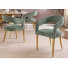 Chaises de salle à manger verte et doré Giada