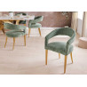 Chaises de salle à manger verte et doré Giada