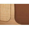 Tête de lit rotin, pin et velours 160 cm Larvik