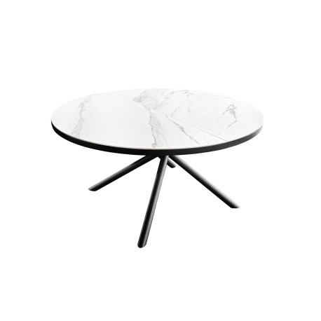 Table à manger ronde céramique extensible Neora