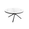 Table à manger ronde céramique extensible Neora