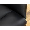 Fauteuil pivotant en cuir noir Vesper